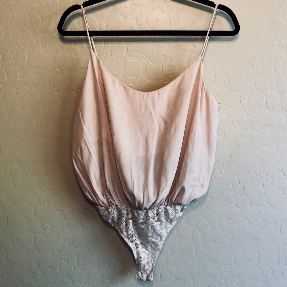 Fashion Nova light pink body suit work wedding